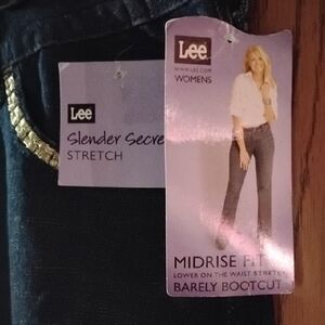 Lee Women's Midrise Barely Bootcut Jeans - Blue Denim Size 24w
